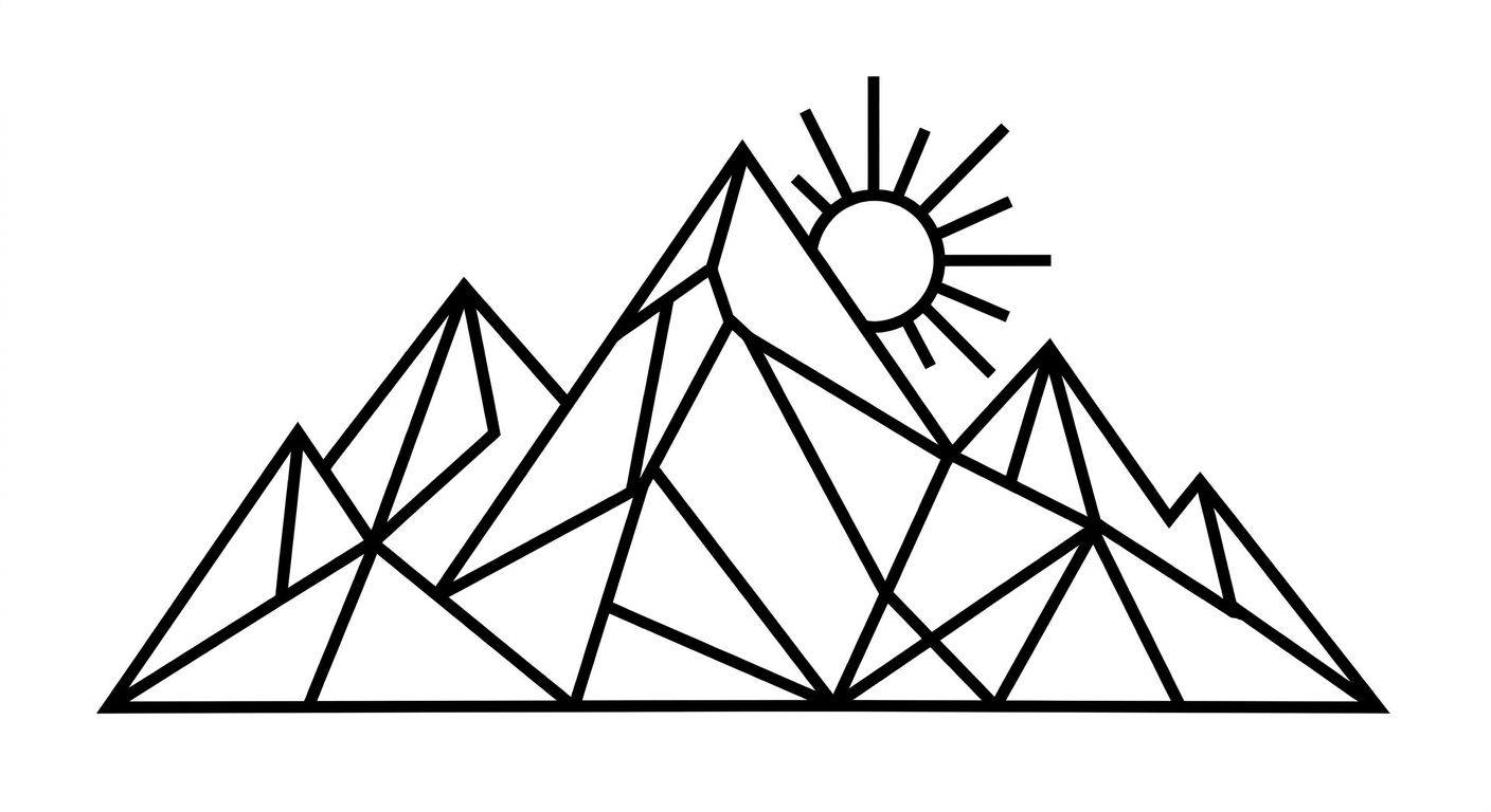 A mountain with a clear silhouette