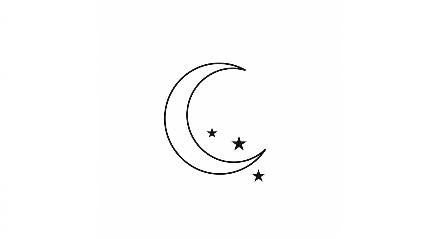 A small moon, simply drawn